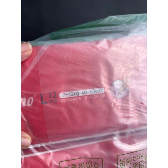 Female Disposable Pet Diapers L Size 12 Pcs For 7-12kg Dogs Large - Picture 3 of 6